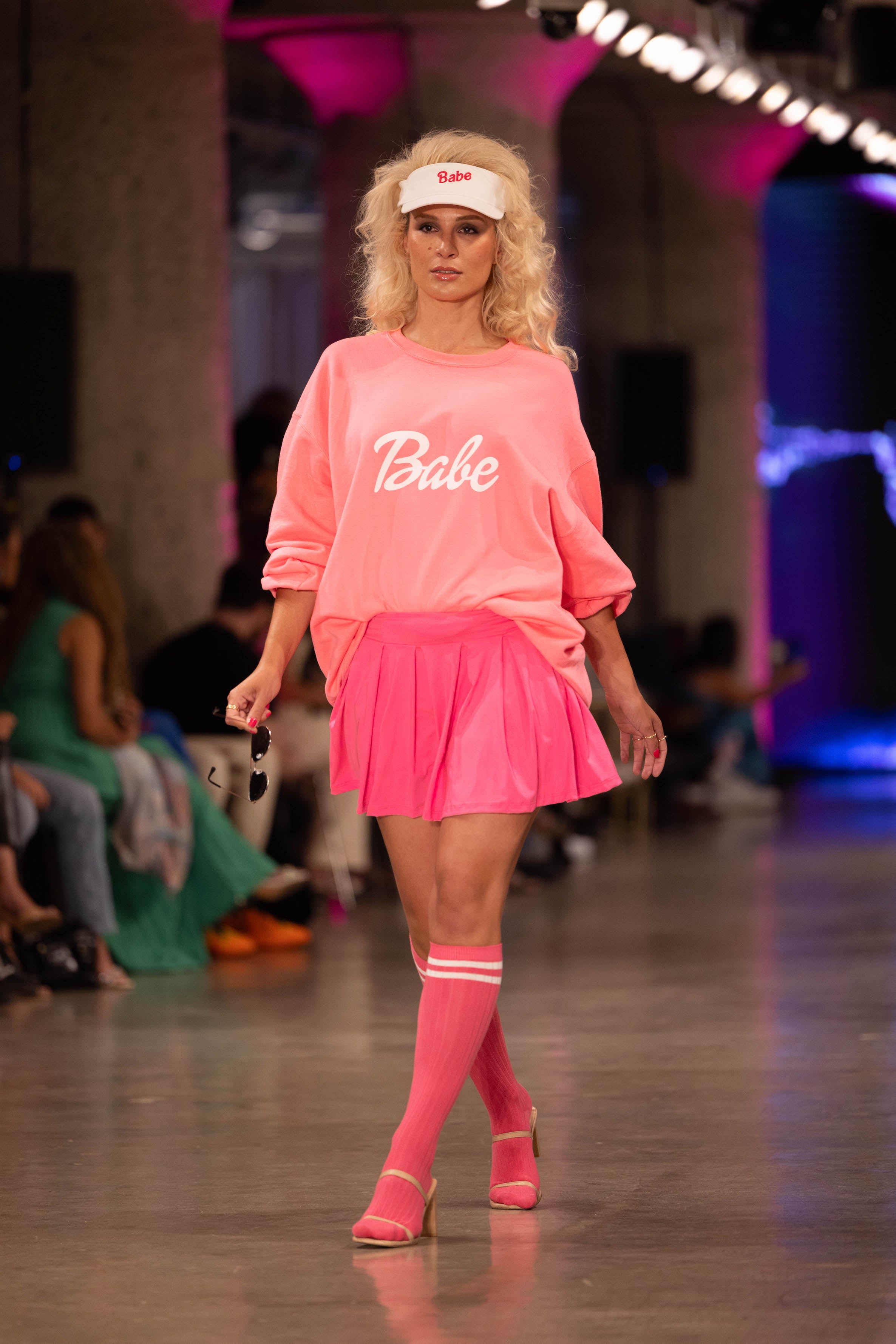 All-Activity Babe Sun Visor - White with colorful print